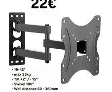 TV Wall Mount Bracket Arm Tilt Swivel 19-42"