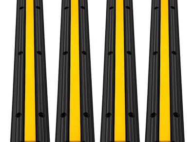 Rubber Cable Protector Ramps Heavy Duty 18000Lbs Load Capacity
