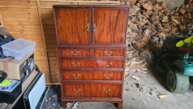 Mahogany chest on chest