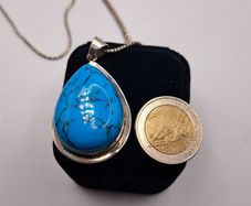 sterling silver turquoise necklace