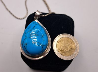 sterling silver turquoise necklace
