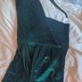 Pretty Little Thing green velvet jumpsuit Image 2