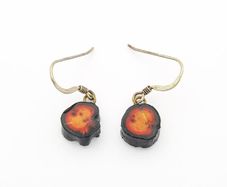 Heathergems Sterling Silver Earrings & Natural Heather In Original Box