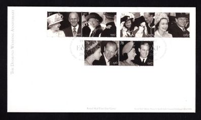 2007 Great Britain The Diamond Wedding Anniversary Commemorative Stamps addressed First Day Cover (FDC) with Edinburgh pictorial cancel.