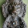 Vintage Door Knocker, Bronze Lion Head Image 2
