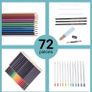 72 Piece Pencil Sketching Set with Portable Case | Premium Quality Drawing Pencils Artists Drawing and Sketching Pencil Set with Case Shading & Colouring Pencils Set Art Tool Kit (FREE POSTAGE) Image 7