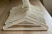 Bundle Set of 50 Plastic Nursery Baby Hangers for Babies Toddlers Kids Children, White with non slip hooks
