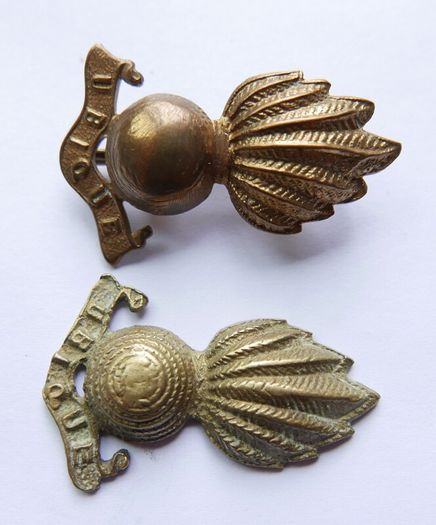Original WW1 British Army Engineers Metal Uniform Collar Dogs