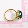 Green onyx ring gold plated on sterling silver Image 5