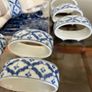 Eight Porcelain Vintage Napkin Holders Blue White Image 7