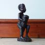 African Hand Carved Wooden Sculpture/Figure - Tribal Drummer Image 2