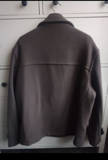 NWT Men's Zara Wool Peacoat Size L