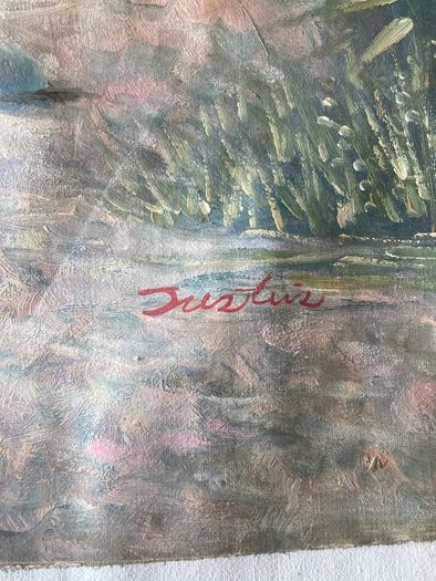Duck Scene Canvas Painting by Justus