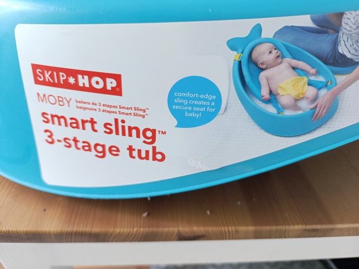 Skip Hop - Baby bath with ergonomic mat MOBY 3 blu