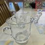 Vintage Princess House "Heritage" Etched Glass Ice Bucket & 4 Matching Cup Set Image 3