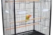 Pets, Bird Cage, , Transport Wheels, Brakes, Top Opening, Removable Tray, 8 Doors, Large Size, 95 x 43 x 61.5 cm, Feeders, Drinks, Rest Hangers