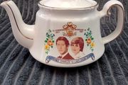 Vintage Ceramic  Tea Pot/ Prince Charles to Lady Diana Spencer 1981