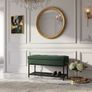 Emerald Vault Storage Ottoman  Bottle Green Velvet with Hidden Compartment Image 2