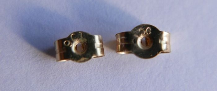 Vintage Solid 9ct Yellow Gold 375 Knot  Stud Earrings,  0,6g