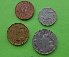 Barbados 1973 - 1987 year coins.