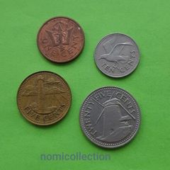 Barbados 1973 - 1987 year coins.
