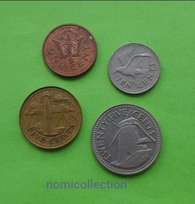 Barbados 1973 - 1987 year coins.
