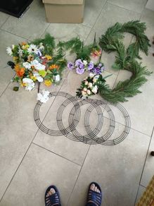Supplies for makeup  door wreaths