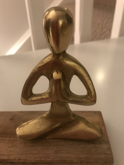 Gold Yoga statue and Amethyst Tree of Life