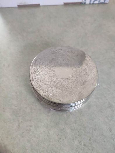 Set of 6 Silver plated Coasters