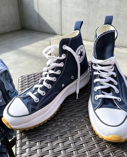 Converse Run Star Hike High Top Navy Blue Size UK 7.5