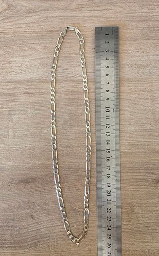 Solid Italian 925 Sterling Silver Figaro Chain 5.5mm wide & 52/54 cm long & 22g
