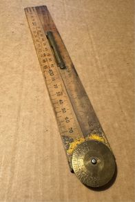 Rabone Chesterman Folding Brass Boxwood Rule No1191 Rare & Unusual