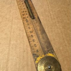 Rabone Chesterman Folding Brass Boxwood Rule No1191 Rare & Unusual
