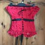 DIVA Corset And Tulle Skirt Black And Red Satin Gothic Style Image 3