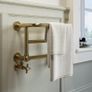 Brass Traditional Heated Towel Shelf Radiator 350 x 550mm Image 3