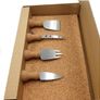 Cork Cheese Board, Cork Cheese Set, 4 Four Knives, Natural, Green product, Eco-friendly Image 3