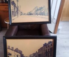 2 Vintage Very Large Framed Edgeworthstown Pictures