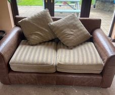 FREE Leather/fabric 2 seater McStay sofa