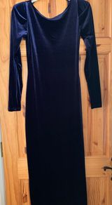 ASOS Midnight Blue Velvet Maxi Dress
