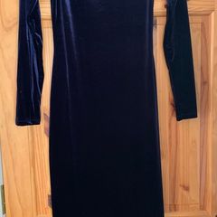 ASOS Midnight Blue Velvet Maxi Dress