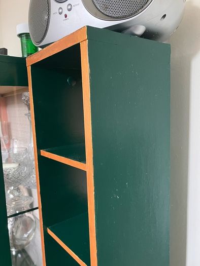 Glass Cabinet with lock and key and CD Shelf