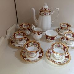 Vintage 15 piece Coffee Set Royal Albert Lady Hamilton , Bone China