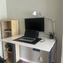 Steelcase adjustable height sit stand desk Image 2