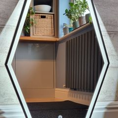 LED Bathroom Mirror Black Frame 50x70cm