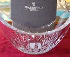 New In Box Waterford Crystal Lismore Pattern 6 Inch Essence Ellipse Bowl