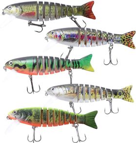 Fishing Lures Life-like pike lures,trout lures for freshwater salt water, sea fishing tackle baits, 5pcs 4.3 inch big fishing spinners lure kit