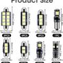 23PCS LED Car Bulbs T10 Interior Car Lights LED Bulbs 5050 W5W 6500K Canbus Error Free LED Bulbs Kit with Decoding Light for Car Interior Dome Map Door Courtesy License Plate Lights 8 Models White Image 2