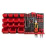 33pcs Wall Mounted Storage Bin Organiser Set With Holder + Hooks Image 2