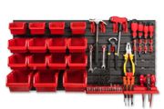 Wall Organiser With Parts Bins Hooks Tools Storage
