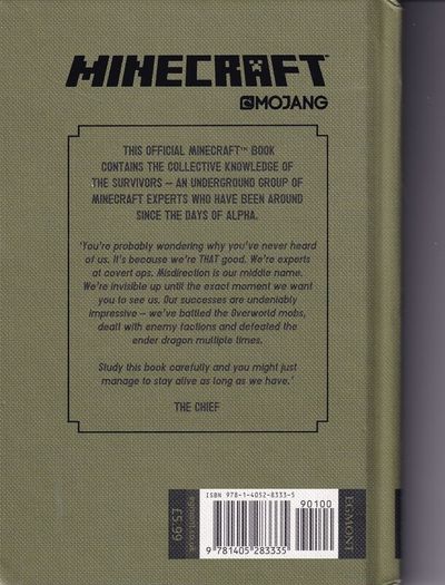Minecraft The Survivors Book Of Secrets 2016 1st Print Egmont Hardback Books Uk
